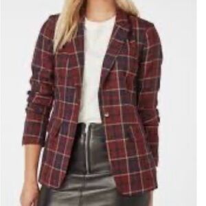 Dollhouse Red Plaid Blazer